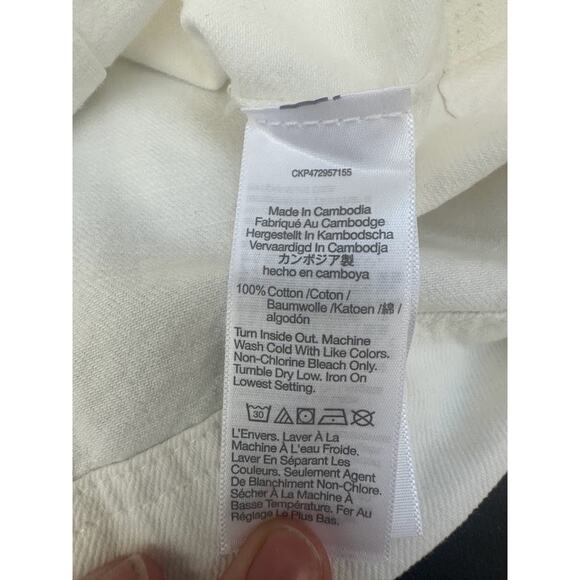 NWT Madewell Tile White Denim Square-Neck Sleeveless Mini Dress Size 4 NL444 - Picture 8 of 13